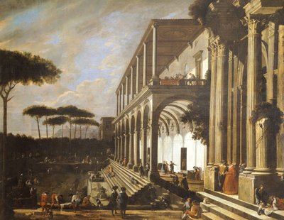 Svátek ve vile Poggioreale od Viviana Codazziho (cca 1604-1670) od Viviano Codazzi