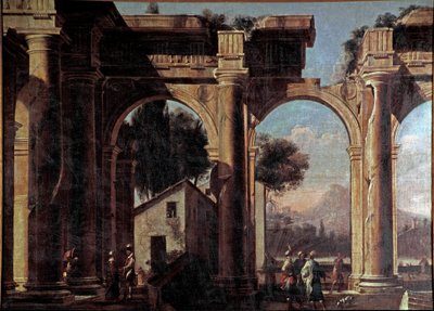Krajina s ruinami Malba Viviana Codazziho (1604-1670) 17. století Rozměr 100x132 cm Benátky, Museo Correr, č. 1037 od Viviano Codazzi