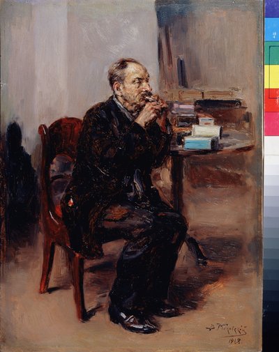 Degustace tabáku. (Ochutnávka tabáku). Peinture de Vladimir Jegorovič Makovski (Makovskij, Makovskij) (1846-1920), huile sur toile od Vladimir Egorovic Makovsky