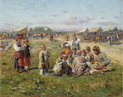 Vesnická pouť, 1882 od Vladimir Egorovic Makovsky