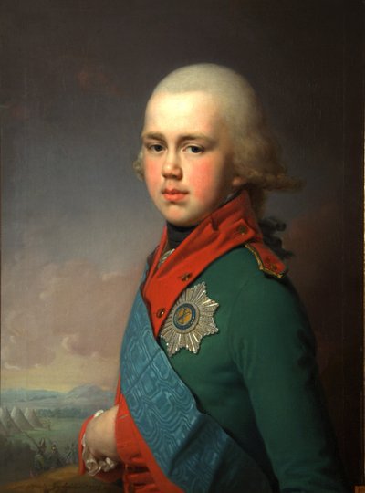 Portrét velkovévody Konstantina Pavloviče z Ruska 1779-1831, 1795 od Vladimir Lukich Borovikovsky