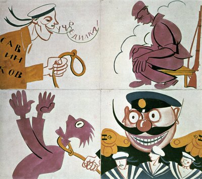 Karikatura proti Ústavodárnému shromáždění od Vladimir Mayakovsky