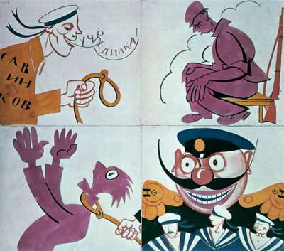 Karikatura proti Ústavodárnému shromáždění 1921. od Vladimir Mayakovsky
