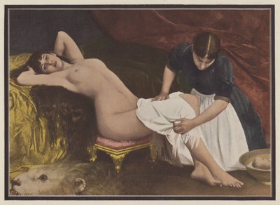 Žena vstává z postele (barva litho) od Vlaho Bukovac