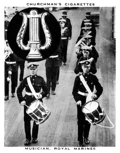 Hudebník, Royal Marines, 1937. od WA and AC Churchman