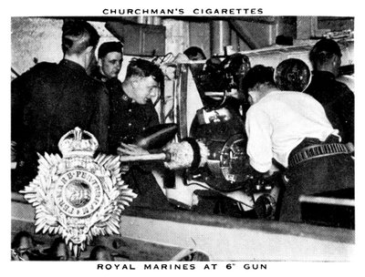Royal Marines at 6 Gun, 1937. od WA and AC Churchman