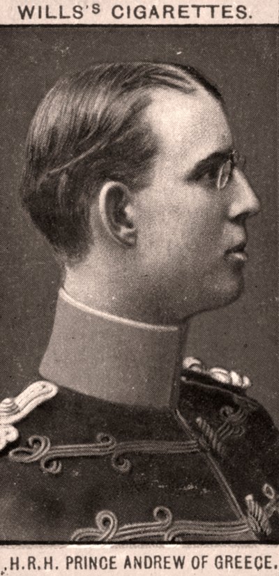 H.R.H princ Andrew Řecký, 1908. od WD and HO Wills