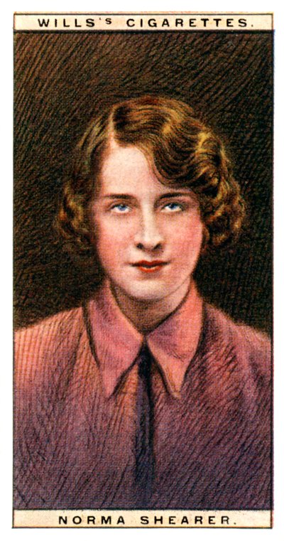 Norma Shearer 1902-1983, kanadsko-americká herečka oceněná Oscarem, 1928. od WD and HO Wills
