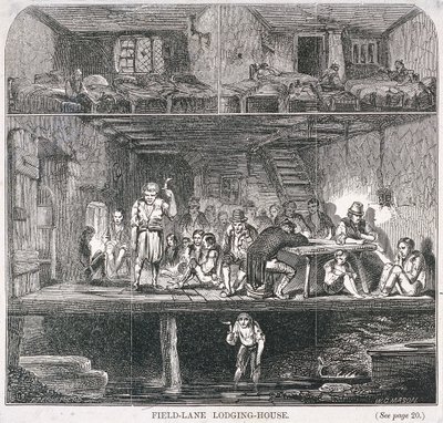Field Lane Lodging House, Londýn, 1847 od WG Mason