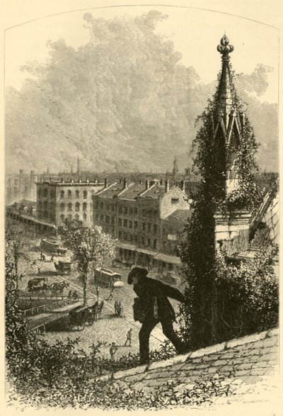 „Hlavní ulice, Buffalo, z kostela svatého Pavla“, 1872. od W.H. Morse