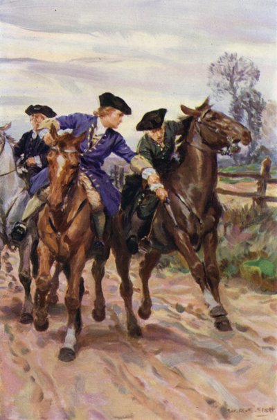 "Jones okamžitě chytil toho druha za ruku" (barva litho) od W.R.S. (after) Stott