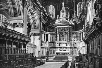 The Choir and Reredos, St Pauls Cathedral, 1908-1909. od W.S. Campbell