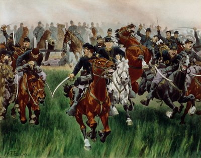 Kavalérie, 1895 (wc na papíře) od W.T. Trego