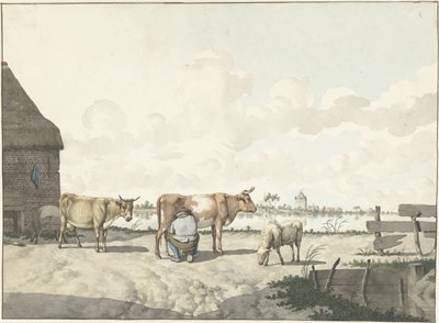 Dojící farmář od W. Barthautz