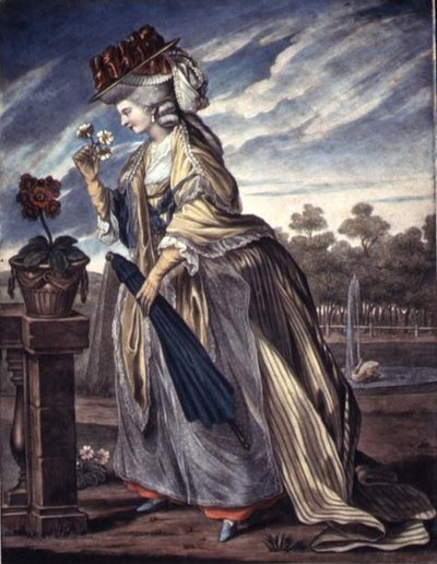 Móda pro duben, cca 1790 (akvarel na papíře) od W. Belch