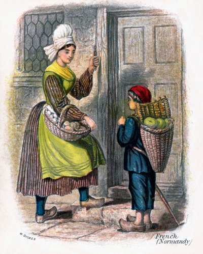 „Francouzská žena a dítě prodávají ovoce“, 1809. od W Dickes
