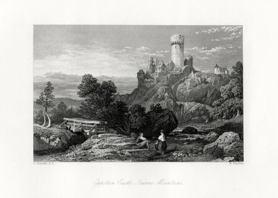 Hrad Eppstein, pohoří Taunus, Německo, 19. století od W. Forrest