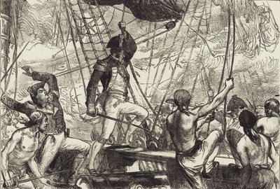 Námořní boj (litho) od John Ward Dunsmore