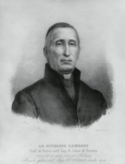 Portrét Giuseppe Zamboniho (1776-1846), italského katolického kněze a fyzika od John Ward Dunsmore