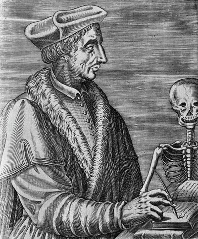 Portrét Jeana Francoise Fernela (1497-1558), francouzského lékaře, astronoma a matematika, rytina Nicolase II de Larmessin (asi 1638-1694) od John Ward Dunsmore