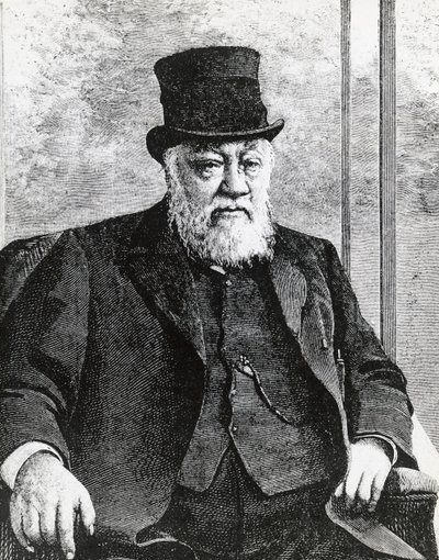 Portrét Stephanus Johannes Paulus Kruger (1825-1904), prezident Jihoafrické republiky (nebo Transvaal), vedl búrskou válku proti Angličanům, rytina od John Ward Dunsmore