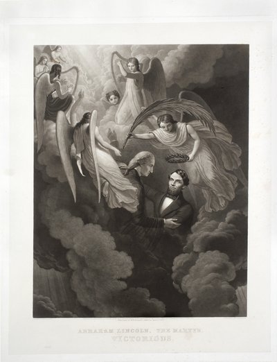 Abraham Lincoln, The Martyr, Victorious, vyryl John Sartain (1808-97), kolem 1866 od W. H. Hermans