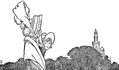 Karen a stará dáma šli do kostela, c1930 od William Heath Robinson