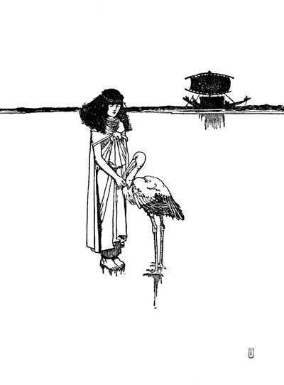 Umístěný Zlatý okruh kolem krku, c1930 od William Heath Robinson