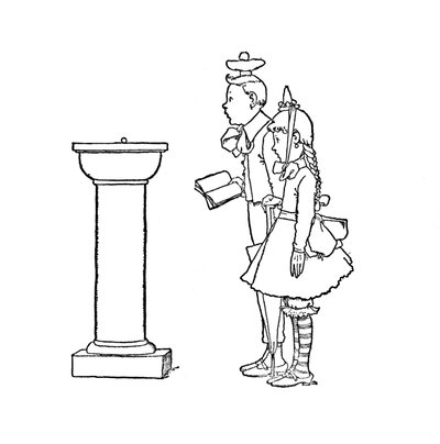 Hrách byl představen v Kabinetu kuriozit, c1930 od William Heath Robinson