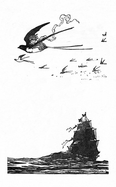 Vlaštovka se vznesla vysoko do vzduchu, c1930 od William Heath Robinson