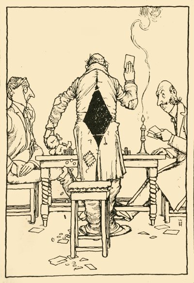 Vítězná karta na diamantovém esu, 1910. od William Heath Robinson