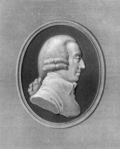 Adam Smith, skotský filozof a ekonom z 18. století, 1836. od W. Holl