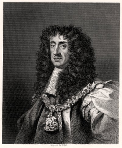 Karel II., král Velké Británie a Irska, 19. století. od W. Holl