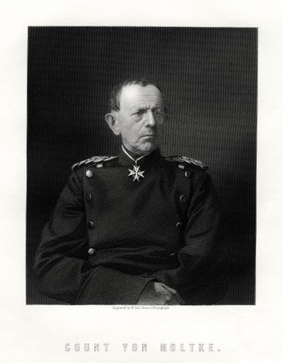 Hrabě von Moltke, 1800-1891, slavný německý polní maršál, 19. stol. od W. Holl