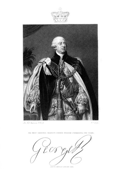 Jiří III., král Velké Británie a Irska, 19. století. od W. Holl