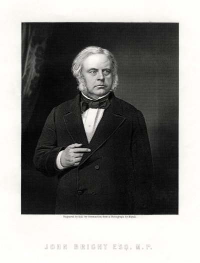 John Bright, britský radikální a liberální státník, 19. století. od W. Holl