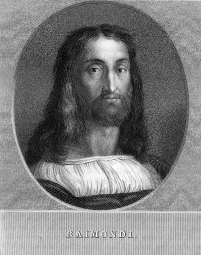 Marcantonio Raimondi, italský rytec, 1836. od W. Holl