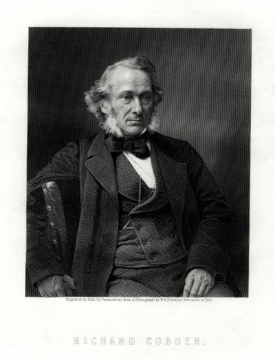 Richard Cobden, britský výrobce, radikální a liberální státník, 19. století. od W. Holl
