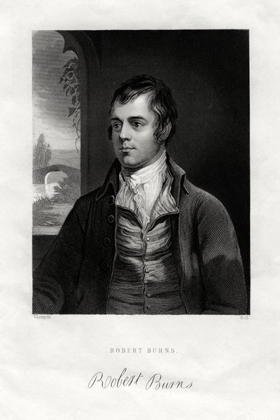 Robert Burns , skotský básník, 19. století od W. Holl