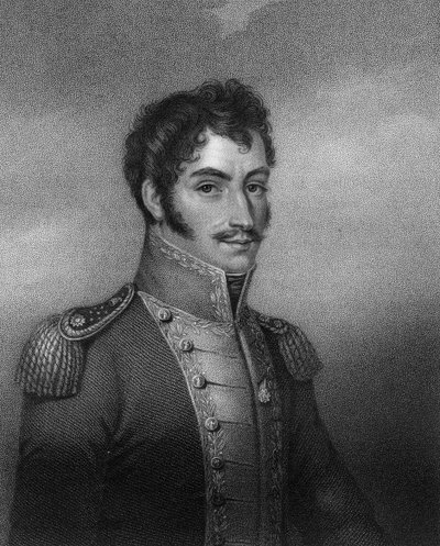 Simon Bolivar, jihoamerický revolucionář 19. století, 1836. od W. Holl