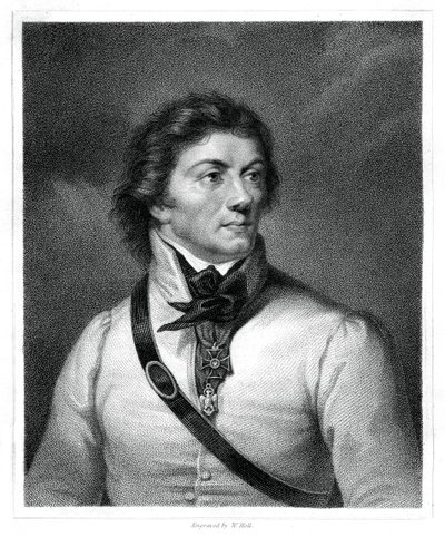 Tadeusz Kosciuszko, polský a litevský národní hrdina, generál a vůdce, 1833 od W. Holl