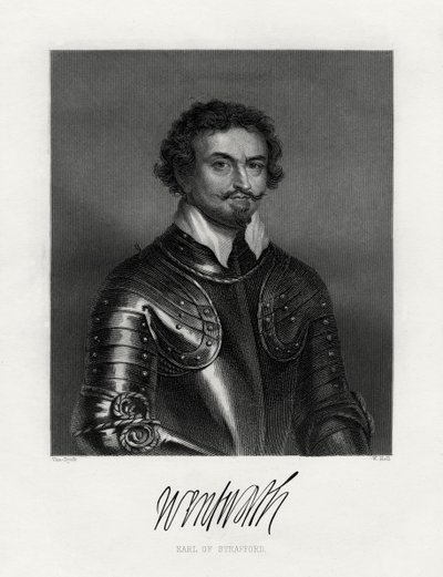 Thomas Wentworth, 1. hrabě ze Straffordu 1593-1641, 19. stol. od W. Holl