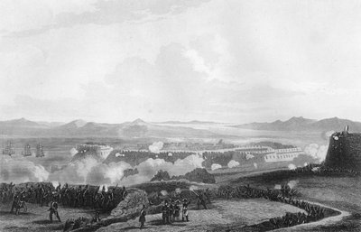 Útok na Bomarsund, během krymské války, 1854 1857. od W. Hulland