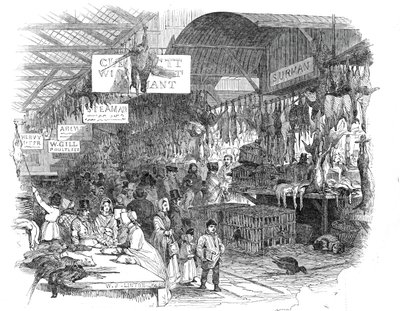 Leadenhall Market, na Štědrý den, 1845. od W. J. Linton