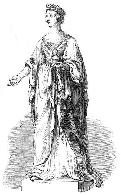 Mramorová socha Jejího Veličenstva, v Royal Exchange, 1845. od W. J. Linton