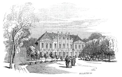Palác Tenneburg - z kresby Jeho královské Výsosti prince Alberta, 1845. od W. J. Linton