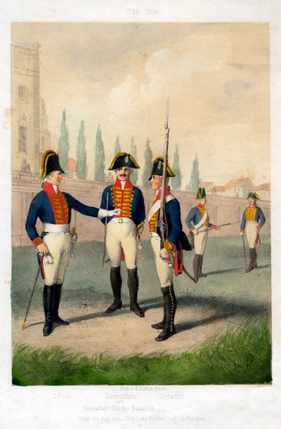 Granátnický strážní prapor, 1786-1806 19. stol. od W Korn