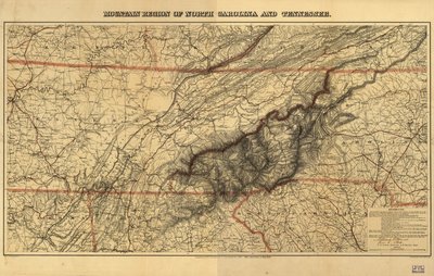 Horská oblast Severní Karolíny a Tennessee. od W. L.; Lindenkohl Nickolson