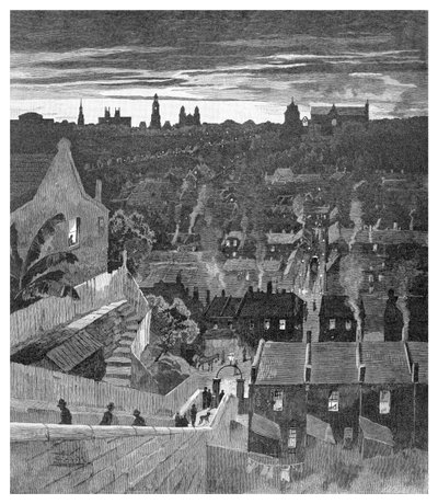 Letmý pohled na Sydney z Darlinghurstu, Nový Jižní Wales, Austrálie, 1886. od W. Mollier