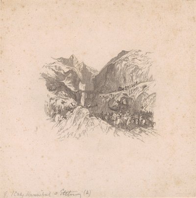 Hannibal projíždějící Alpami (viněty) od W. R. Smith